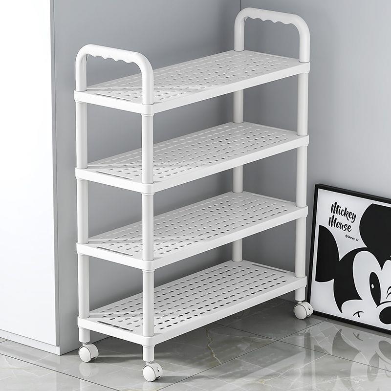 简易鞋架学生宿舍滑轮可移动多层桌下小型鞋子收纳神器防尘鞋架子
