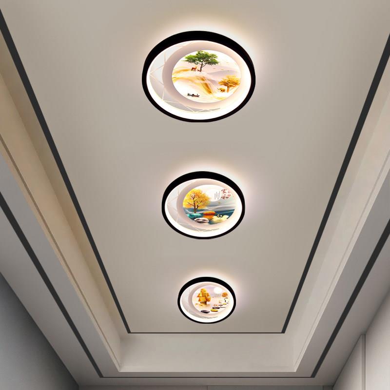 轻奢LED过道灯走廊灯现代简约壁画灯创意入户灯玄关嵌入式吸顶灯
