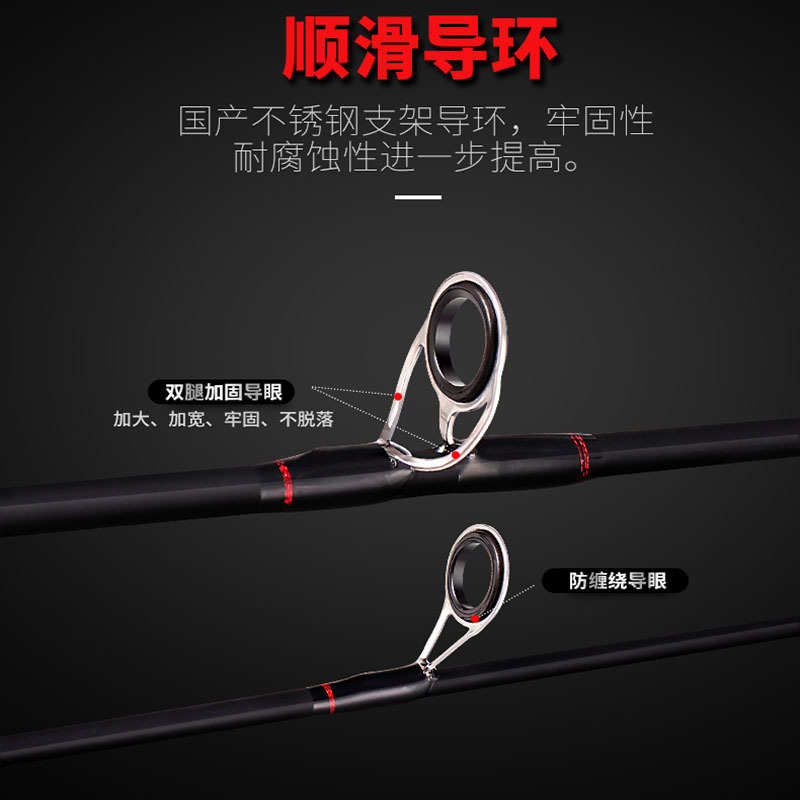 碳素路亚竿套装枪直柄水滴轮纺车轮钓鱼杆海竿抛投ML调单竿套装