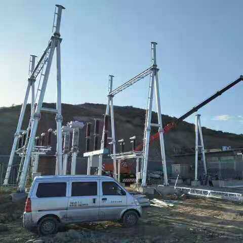 构架龙门架站设备避雷针升压制作工厂变电站安装实体支架架构
