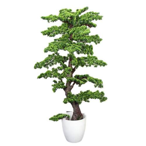 人造仿真迎客松罗汉松假树造景装饰大型仿真绿植室内客厅绿植盆栽