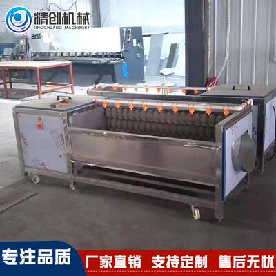 桔梗去皮清洗机 PBI动毛辊清洗机 全商用大型清洗机 根茎皮自设脱