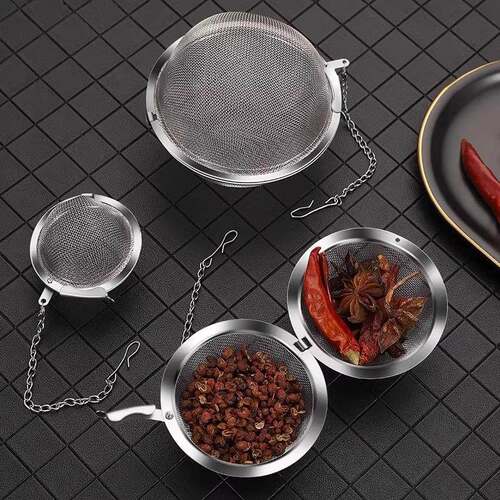 304 Stainless Steel Seasoning Ball Filter, Tea Infuser, Perf