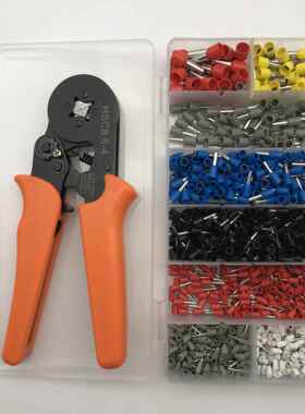 【乐清】压线钳橙色4边电工端冷压管型子接线钳线鼻针子压接夹线