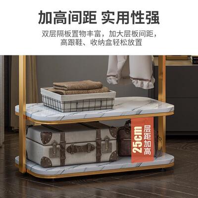 意式轻奢挂衣架落地卧室内房间加粗收纳架衣帽架家用多功能晾衣架