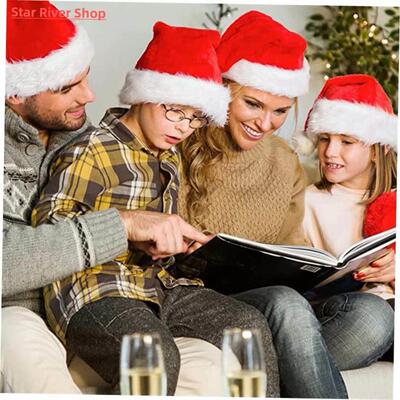 High Quality Christmas Xmas Soft Hat Santa Claus Red Short P