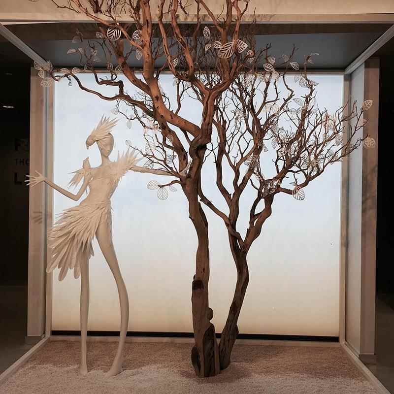仿真树枝大型去皮树干装饰婚庆道具树天然枯木北欧风花艺造景植物