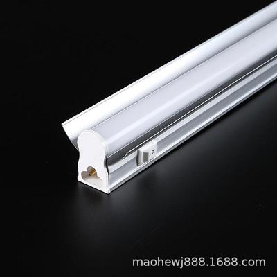 T5LED单支带罩一体化日光灯管 T5单支铝罩 T5带开关流水线支架灯