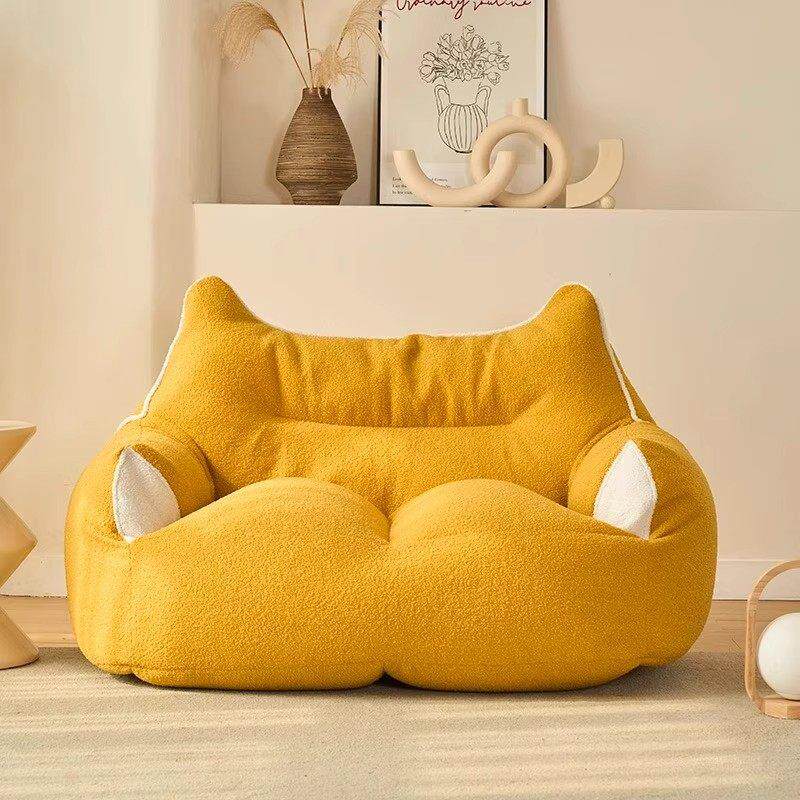 帝义儿童可爱卡通懒人沙发榻榻米豆袋单人卧室小沙发阳台休闲盖布