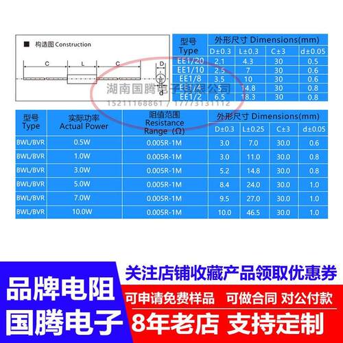 BWL标准无感精度采样0.1％精密电阻 10W 220R237R240R249 欧 B