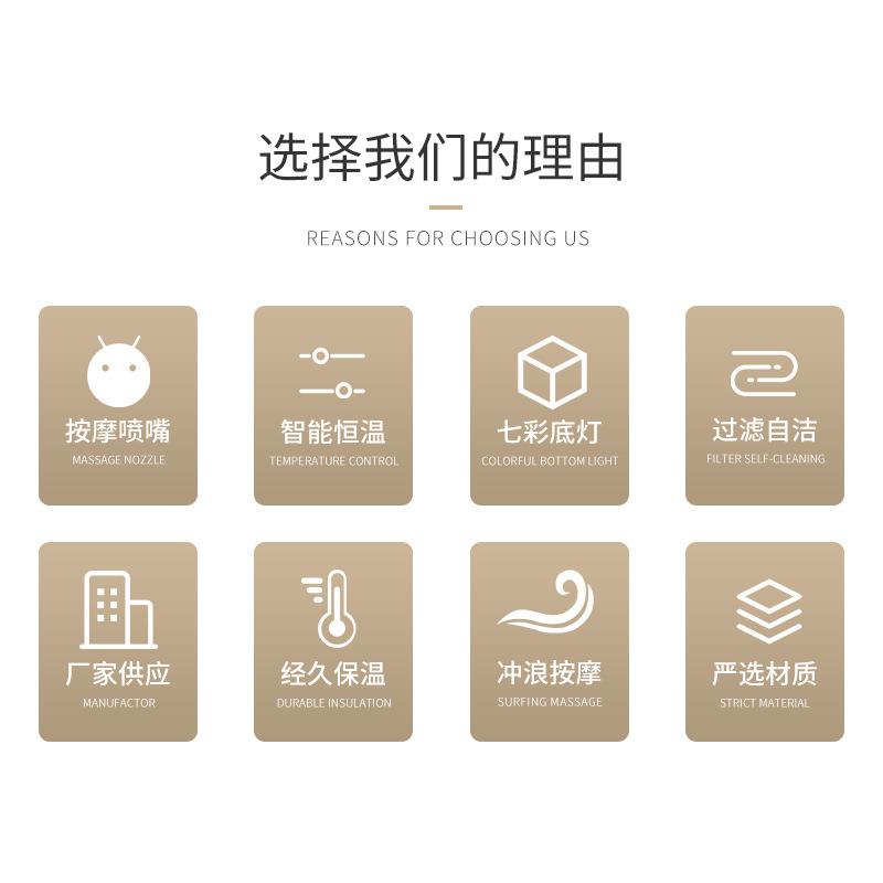 豪华户外大浴缸别墅花园恒温冲浪按摩浴缸亚克力轻奢对人圆形泳池