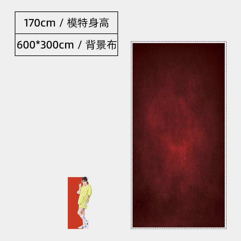 Kate拍照背景布油画婚纱拍摄红色摄影古风宠物布景复古汉服背景