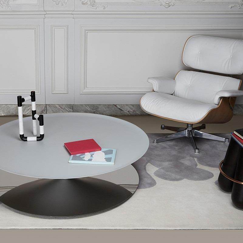 创意设计茶桌圆锥体几何体角几阳台边几家具茶几玻璃钢飞碟款桌子