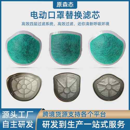 原森态一体式个人新风电动口罩Q5-Pro/Q5S/Q5/Q7/Q8S过滤芯网配件