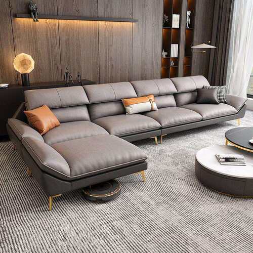 北欧轻奢免洗科技布沙发客厅贵妃组合简约大小户型转角猫爪皮沙发