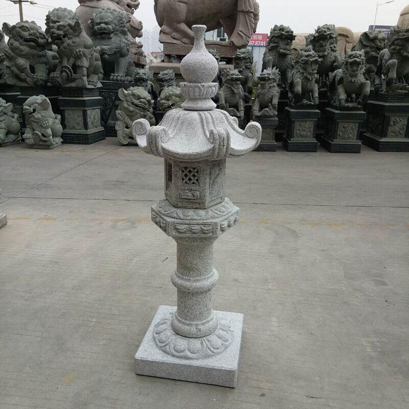 石雕汉白玉落地灯中式仿古青石石灯雕刻户外庭院做旧花岗岩灯笼