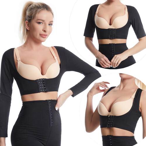 Sauna Sweat Arm Shaper Women Post Surgery Sleeves Fajas Suit