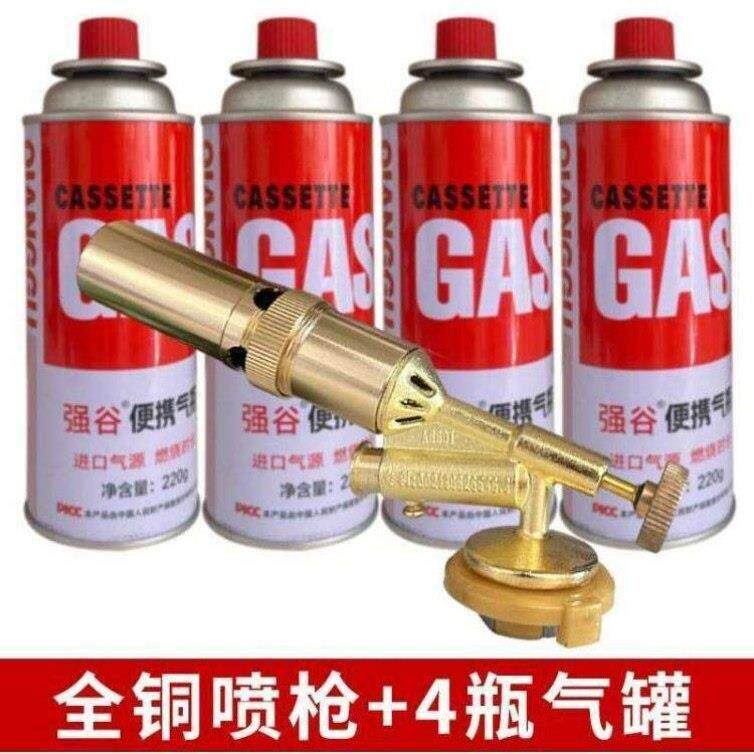 全铜卡式喷火喷枪头家用烧猪毛户外野营烧烤点碳电子点火神器焊枪