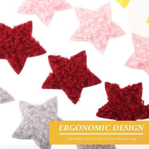 40pcs Heart Star Cloth Patches Applique Hair Accessories