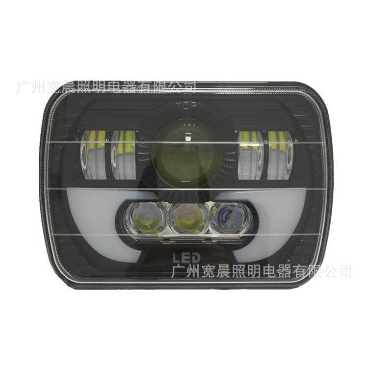 适用5x7方形牧马人大灯 7英寸吉普切诺基大灯 90W LED卡车工作灯