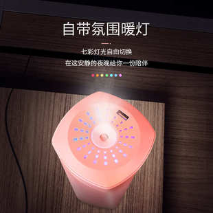 车载加湿器小型usb汽车家用三合一小夜灯迷你雾化香薰空气净化器
