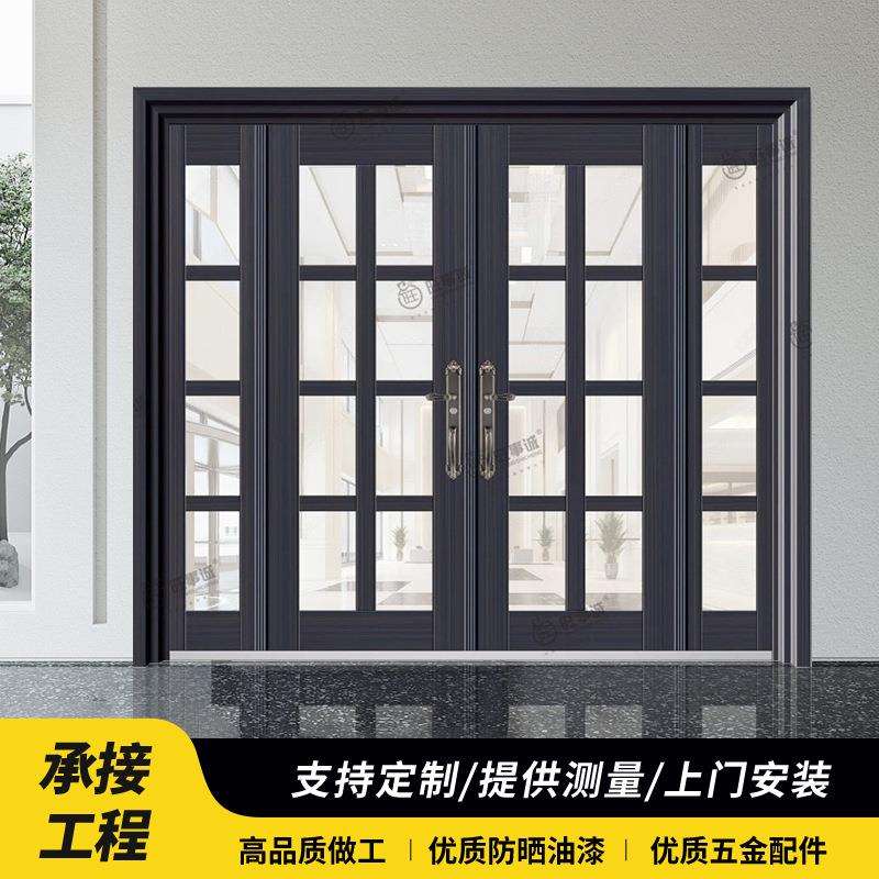 庭院门电动大门铝艺大门庭院大门入户大门铝合金院子大门别墅大门