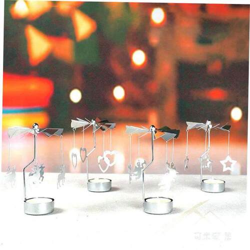 FENGRISE Metal Candlestick Merry Christmas Table Decor
