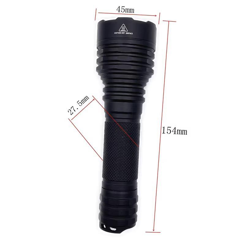 21700电池一体仓强光手电筒铝合金外壳套配件DIY维修组装光杯M45