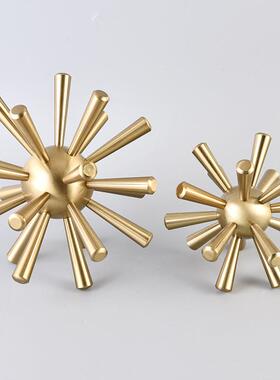 样板房别墅酒店装饰品合金球家居书房客厅创意摆设刺球海胆球摆