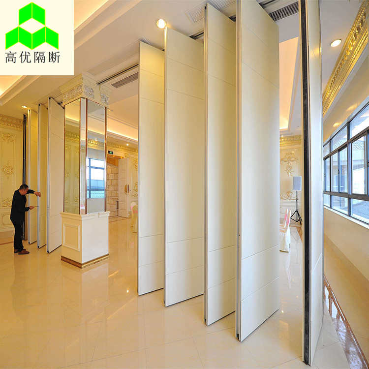 厂家贴画折叠屏风隔断 餐厅包厢推拉隔音移动屏风 酒店活动隔断墙