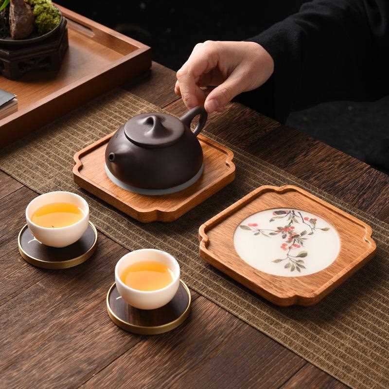 重竹茶壶垫壶承中式茶座茶壶架盖碗垫壶托养壶垫干泡台柿子隔热垫