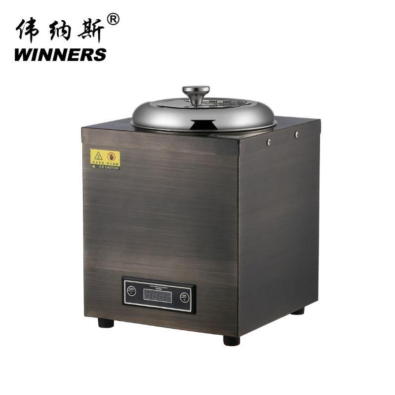 青铜色方形不锈钢智能汤煲商用电加热暖汤煲酒店自助餐厅保温汤炉