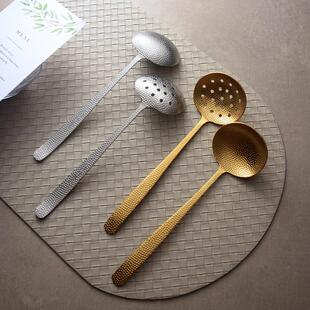 Steel Hammered Strainer Stainless 304 Soup Ladle