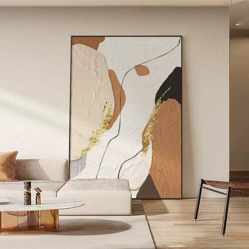 抽象轻奢客厅装饰画现代简约大气落地画艺术玄关挂画色块壁画