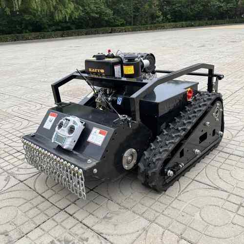 大马力绿化荒草除草机果园灭草碎草还田机家用履带智能遥控割草机