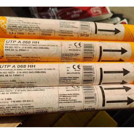 德国UTP A068HH电焊丝 ERNiCr-3镍基氩弧焊丝NiCr20Mn3Nb Ni6082