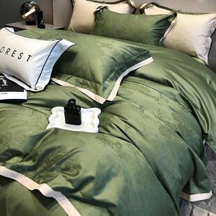 意大利风CR工艺140s澳棉提花全棉贡缎四件套纯棉全棉暗纹1.8m