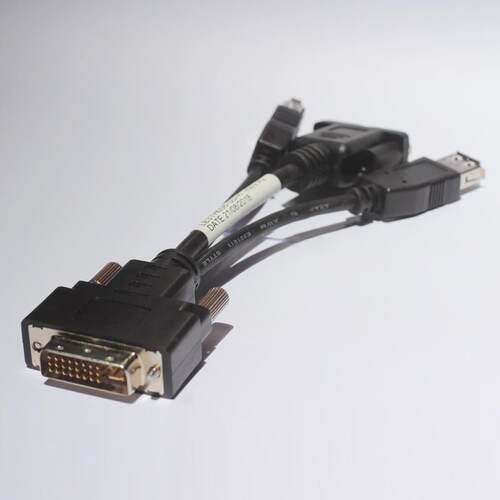 DVI 24+5针转VGA母15孔影片转换线 线伺服器双USB口转接头电脑萤