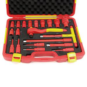 力易得20件12.5mm系列VDE绝缘套筒组套耐压1000V E1177