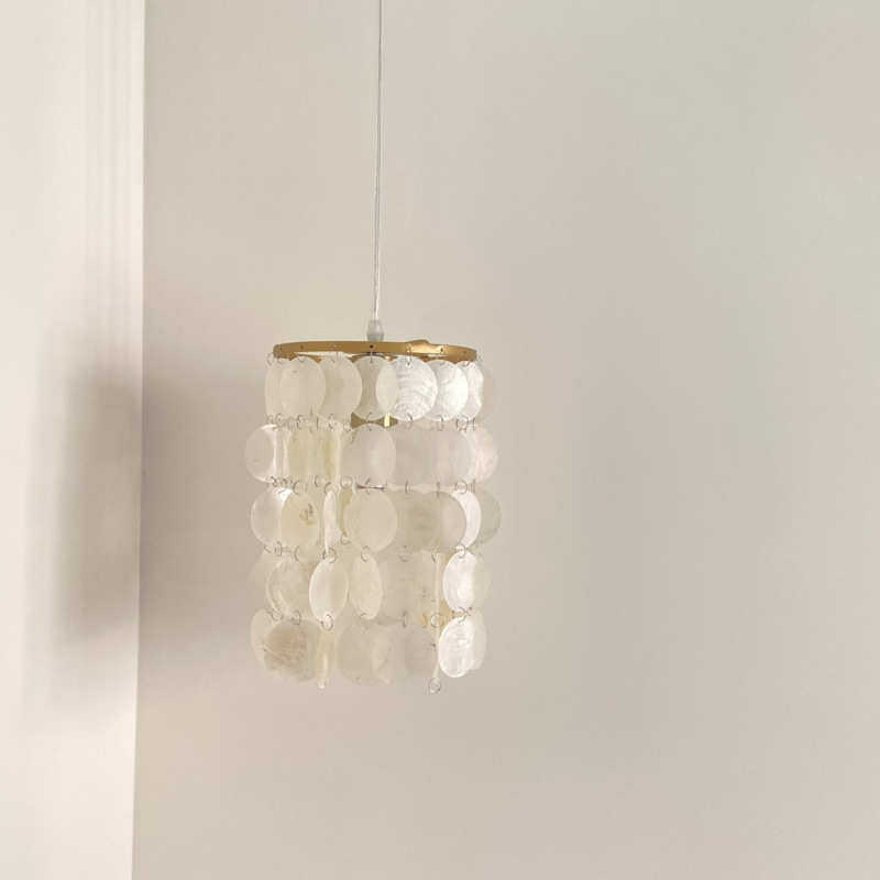 北欧现代轻奢过道卧室床头单头小吊灯法式复古民宿侘寂风天然贝壳,家装灯饰光源,客厅吊灯,淘宝优惠券,粉丝福利购,淘宝优惠卷