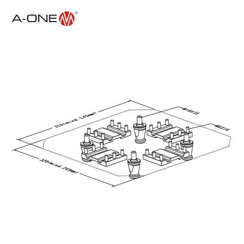精钻A-ONE大工件机床夹具配件UPC托板专用定位元件(U)和夹紧拉钉