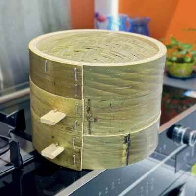 蒸笼家用竹制蒸屉商用小笼包蒸架蒸馒头多层竹笼屉竹编盖天然隔水