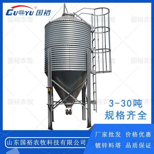 养殖场料塔牛舍猪舍鸡舍储粮镀锌板料线喂料全套自动厂家上门安装