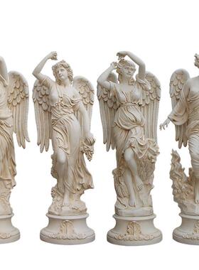 大型落地玻璃钢人物雕塑像庭院花园装饰摆件女神天使客厅艺术品