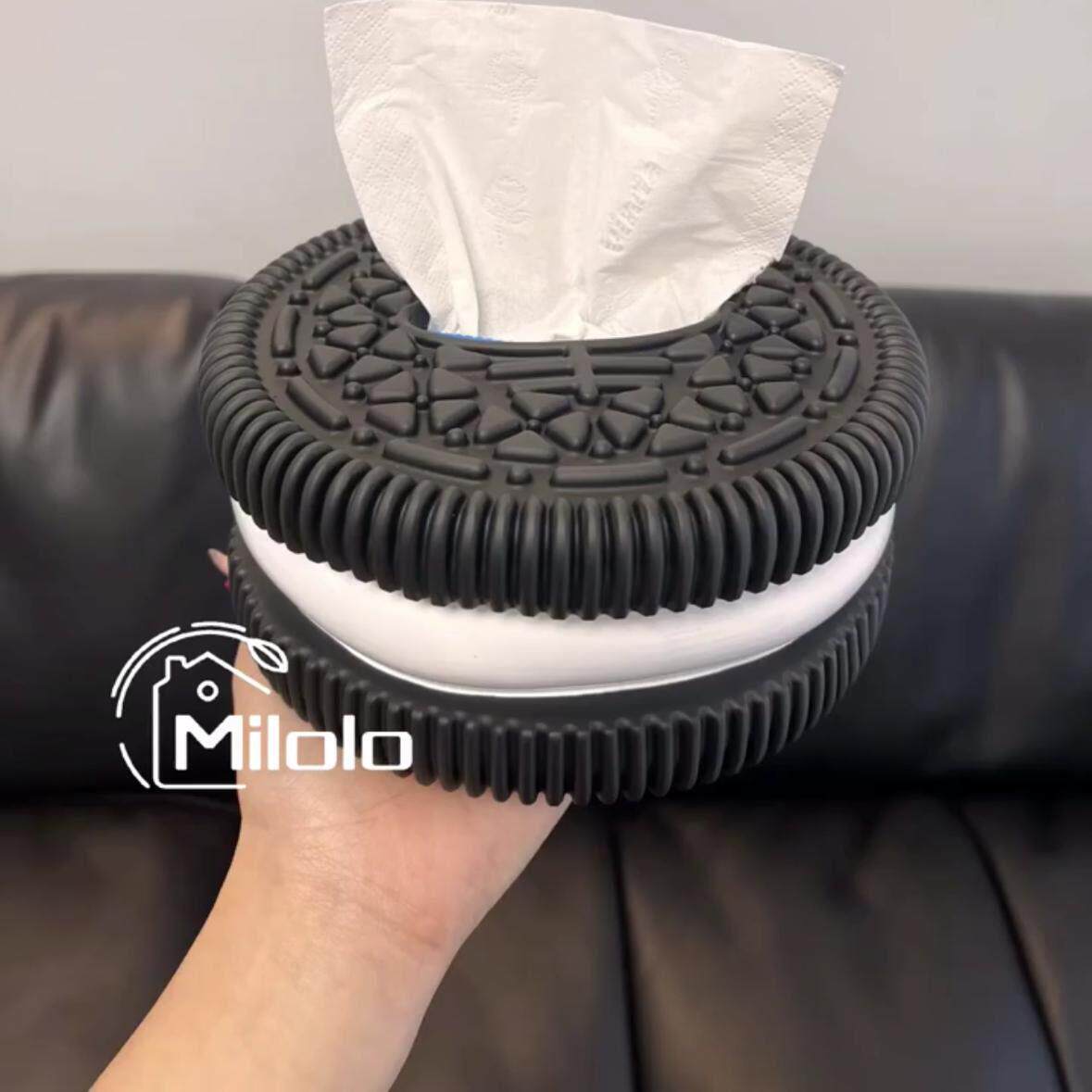 创意巨型奥利奥饼干纸巾盒家用纸巾收纳桌面装饰品摆件车载卫生纸