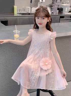 英国next ttat女童连衣裙夏装儿童网红洋气薄款裙子小女孩公主裙