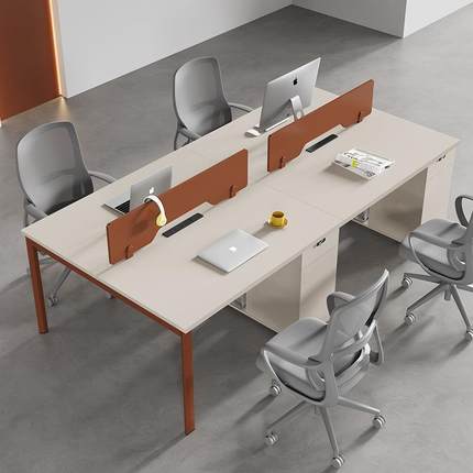 职SY-Z0512员桌椅组公合办桌简四人位加厚员工卡位2约现代办公室