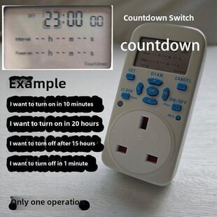 20A带屏定时器定时开关插座循环倒计时通电断电时控英标接线板
