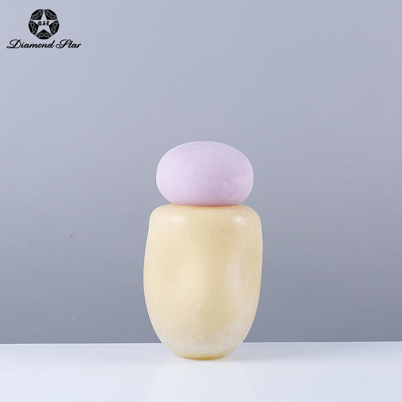 钻石星家玻15061+15璃花瓶代新中现式居工艺花器摆件手工带盖