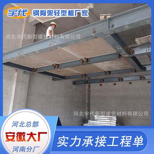 宇钢骨架轻型板loft夹层板安装快捷钢结构公寓厂房夹层楼板